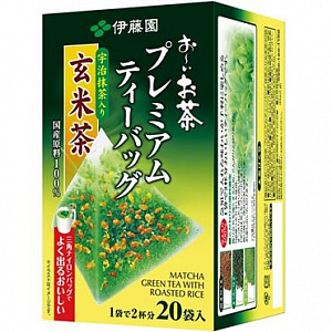 Ito En Ooi-Ocha With Uji Matcha Premium Genmai Tea Зеленый чай с Маття с обжаренным рисом 20 пакетик