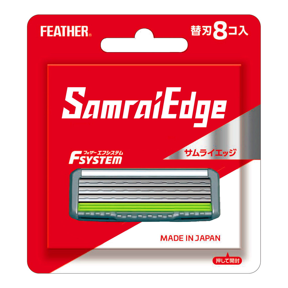 Feather EV-system Samrai Edge Сменные бритвенные картриджи с тройным лезвием 8 шт