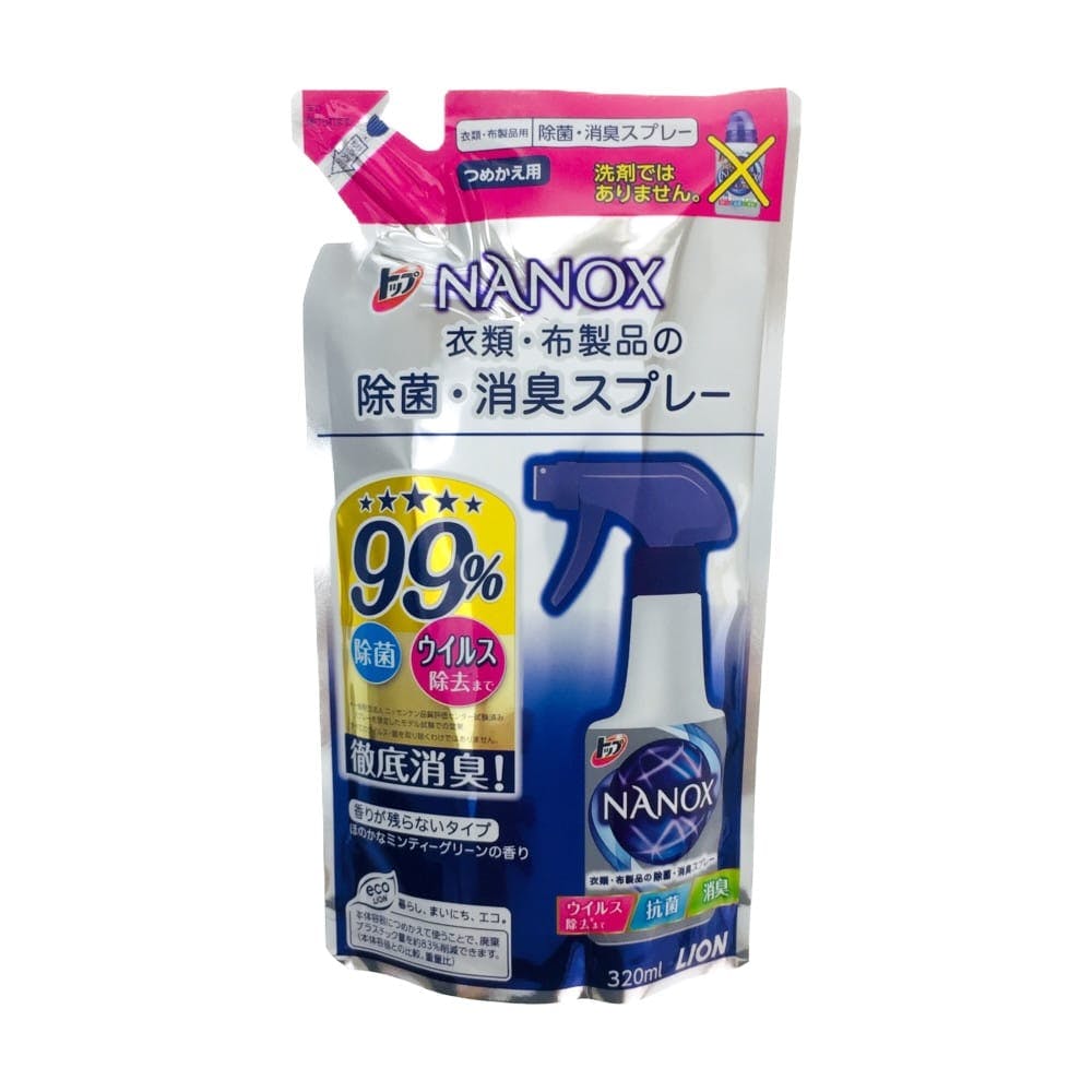 Lion Super Nanox Спрей с антибактериальным и дезодорирующим эффектом для одежды (м.у.) 320 мл