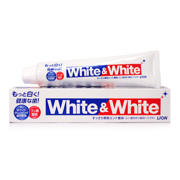 Зубная паста Lion White&White с кальцием и фтором отбеливающая 150 гр