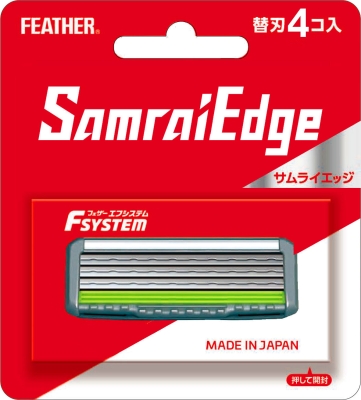 Feather EV-system Samrai Edge Сменные бритвенные картриджи с тройным лезвием 4 шт