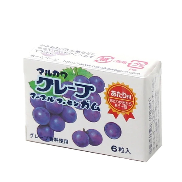 Marukawa Marble Grape Жевательная резинка Виноград 1 упаковка по 6 шариков