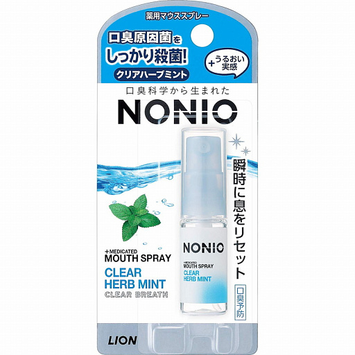 картинка Lion Nonio Herb Mint Спрей-освежитель для полости рта Освежающая мята 5 мл от интернет магазина