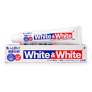 Зубная паста Lion White&White с кальцием и фтором отбеливающая 150 гр