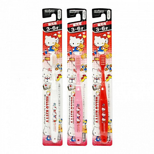 Детская зубная щетка "EBISU" для детей от 3-6 лет "Hello Kitty", 1 шт